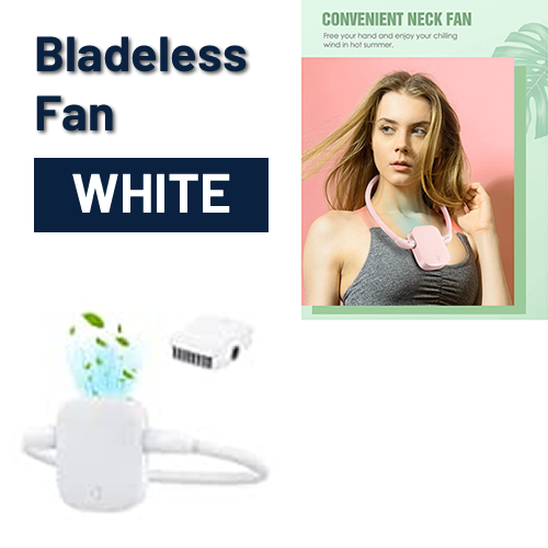 Wearable Neck & Waist Fan Bladeless White